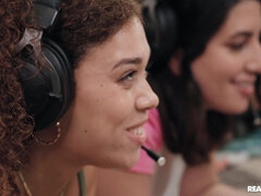 アラブ, 茶髪の, 女 人男 人, ハードコア, オマンコ, 三人