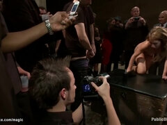 Buxom Slave Shagged In Crowded Place