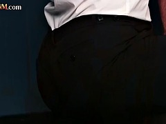 デカチン, ヨーロピアン, ヒール, オナニー, 淫乱熟女, 赤毛, 三人, のぞき