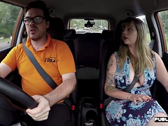 Amateur, Big tits, Blonde, Car, Hardcore, Milf, Public, Tattoo