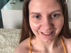 18 años, Mamada, Morena, Pareja, Polla, Divertido, Casero, Ruso