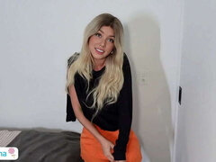 Enthousiasteling, Kont, Mooi, Grote lul, Blond, Dochter, Hondjeshouding, Tiener