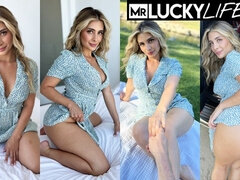 Grosser arsch, Grosse titten, Blondine, Blasen, Hundestellung, Hd, Latina, Titten