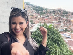 Rubia, Casero, Latina, Al aire libre, Pequeña, Coño, Montar, Apretado