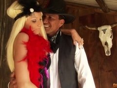 お尻, デカ尻, デカチン, ブロンド, フェラチオ, 巨乳な, 淫乱熟女, オッパイの