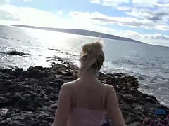 Tussi, Strand, Blondine, Kompilation, Besamung, Freundin, Hardcore, Öffentlich