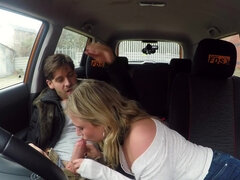 Lindsey Cruz gives head and gets screwed in the car