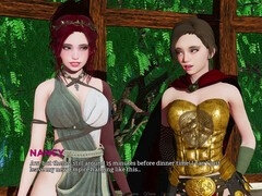 Mommy in a visual novel with big boobs and a focus on culo