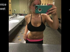 美女, ブロンド, 巨乳な, フェムドム, ラティーナ, 自然山雀, 一人, オッパイの