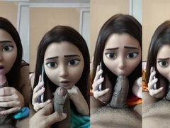 Step Sister-in-Law Cheats on Husband, Sucks My Cock on Phone Call - Hot Latina NTR