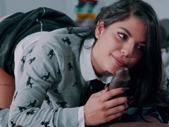 Girl Enjoys Interracial Sex Act - hot teen porn