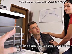 Pareja, Cornudo, Europeo, Sexo duro, Realidad, Afeitado, Adolescente, Mojado