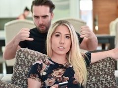 Great-looking excited chick Paisley Bennett jumps on a big dick