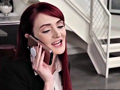 Grosser schwanz, Schwarz, Blasen, Hardcore, Milf, Rotschopf, Ablutschen, Ehefrau