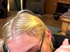 Blonde teen PAWG enjoys big cock after dinner. Found her on meetxx. com