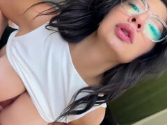 Leie, Braunhaarige, Frau, Brille, Latina, Orgasmus, Pov, Taboo
