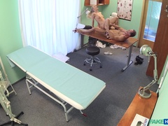 Leie, Betrug, Arzt, Hundestellung, Fingern, Krankenschwester, Uniform, Spanner