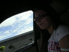 Chica, Erótico, Gafas, Hd, Al aire libre, Público, Adolescente, Tetas