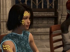 En tercera dimension, Culo grande, Verga grande, Corrida, Besar, Mamá, Trio, Puta