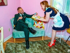 Grote kont, Grote mammen, Pijpbeurt, Mollig, Hondjeshouding, Moeder die ik wil neuken, Gezichtspunt, Roodharige vrouw