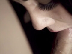 Wet Sloppy Deepthroat Blowjob With Cum In Mouth. And She Continues To Suck When I Cum