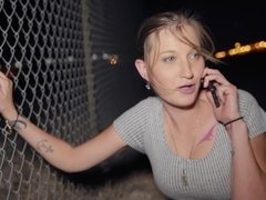 Sexy criminal Abigail Mac fucked in a car