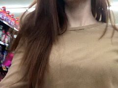 Masturbation, Orgasme, De plein air, Petite femme, Rousse roux