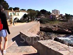 Strand, Braunhaarige, Dildo, Deutsch, Spielzeuge