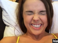 Gros seins, Petit ami, Tir de sperme, Queue, Massage, Pov, Adolescente, Nénés