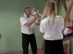 Little Caprice Gets Spanked Hard by Machine - Pussy Whipping Punishment