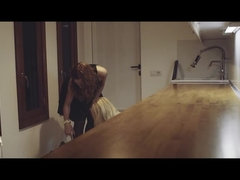 Mooi, Blond, Jurk, Vingeren, Ondergoed, Slipje, Roodharige vrouw, Kousen