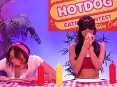 デカ尻, 茶髪の, バック, フェティッシュ, Hd, レズビアン, なめる, 三人