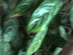 Enthousiasteling, Badkamer, Badpak, Vriendin, Klein, Roken, Tiener, Tieten likken