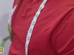 Bhabhi's Big Tits Measured Rough By Tailor In Doggystyle Fuck