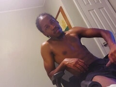 Grosse bite, Noire, Tir de sperme, Queue, Masturbation, Solo