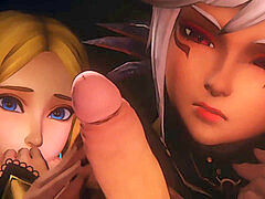 Viele männer bespritzen eine frau