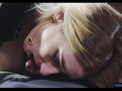 デカパイ, ブロンド, 中出し, バック, 淫乱熟女, 自然山雀, 恥ずかしがりや, ヤリマン