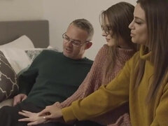 デカパイ, フェラチオ, フェティッシュ, 女 人男 人, 熟年, ポルノスター, フェラする, 三人