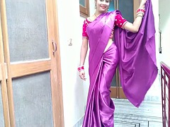 AUNT SATIN SILK SARIE