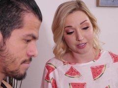 アメリカ人, ベッドルーム, ブロンド, 浮気者, 彼女, 自然山雀, オマンコ, 馬乗り