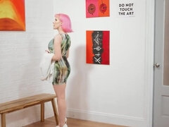 Pink hair bitch is going to love art that fucks her too