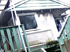 素人, デカパイ, 彼女, ハードコア, 現実, シャワー, オッパイの