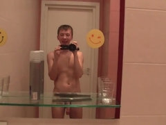 Минет, Брюнетки, Член, Душ