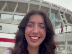 Football Fan Blowjob Before The Game - Katty West Sucks And Fucks In POV