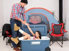 Verga grande, Mamada, Morena, Estilo perrito, Tetas naturales, Pequeña, Adolescente, Tetas