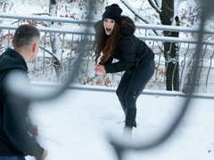 Blondine, Blasen, Schwanz, Hundestellung, Handjob, Lecken, Natürlichen titten, Verführt