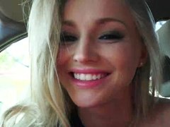 Amateur, Coche, Pareja, Al aire libre, Pov, Adolescente