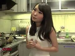 Naughty Asian brunette housewife indulges in her erotic fantasies today