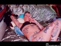 Weibliche domination, Fingern, Grufti, Herrin, Mutti, Satin, Abendanzug, Solo