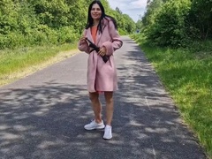 Naked Brunette Nicky Brill Pissing Outdoors - HD Amateur Solo